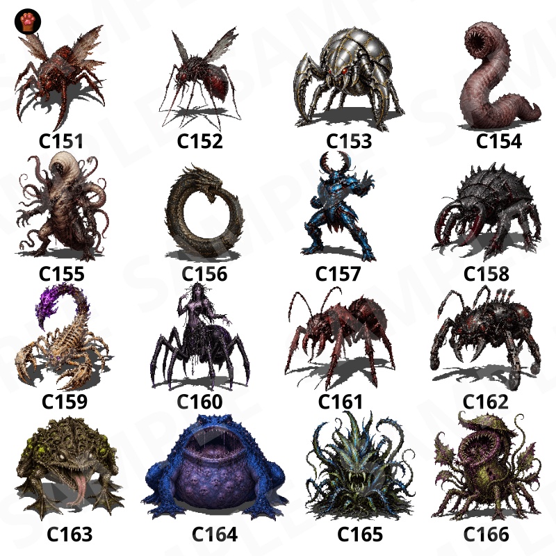 CP43-C151|昆虫・自然30体(透過PNG/商用OK) / Insects & Nature x30 (PNG)