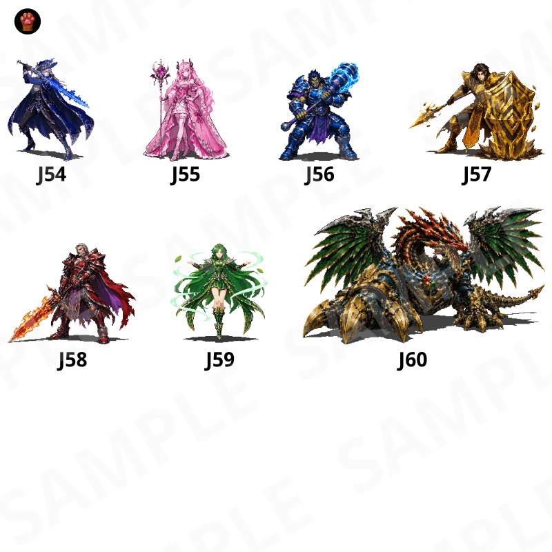 CP44-J31|ヴィラン・悪役キャラ30体(透過PNG/商用OK) / Villains x30 (PNG)