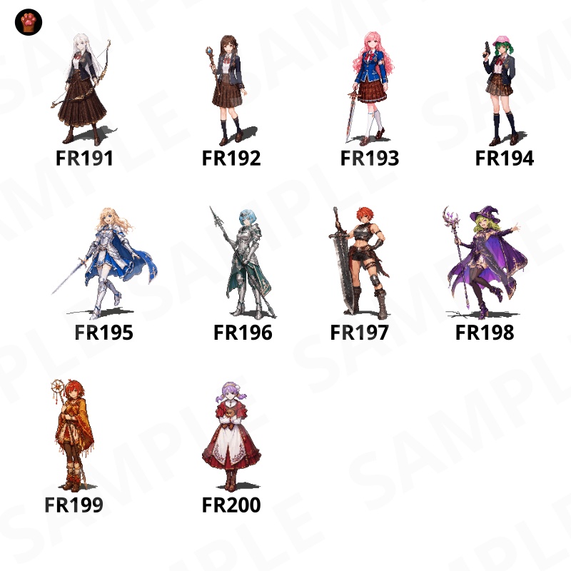 FR-20|無料お試し FR-20|ドット絵10点(透過PNG) FR-20 | Free Sample
