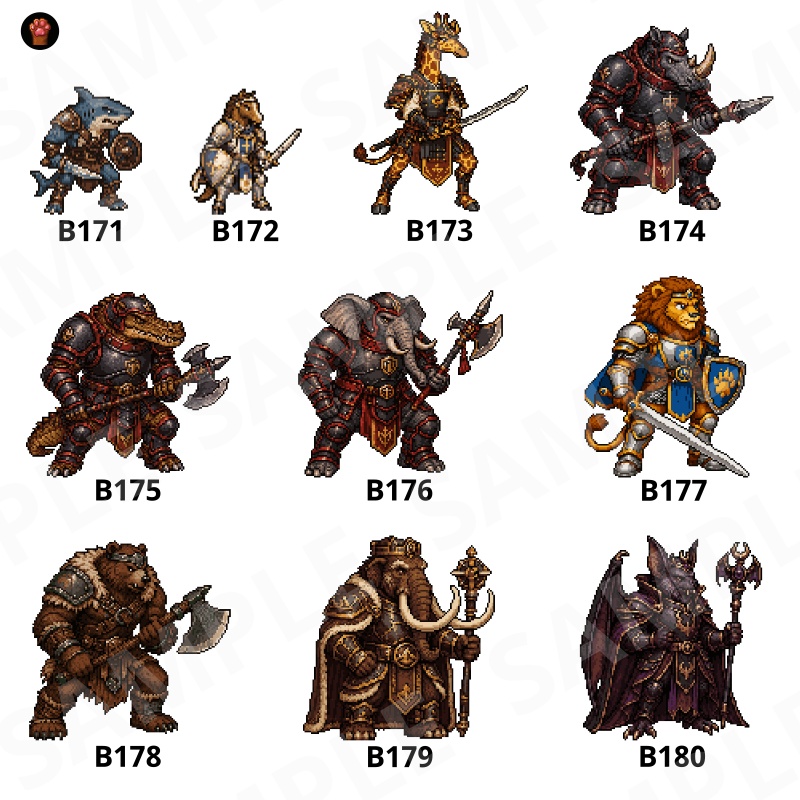 CP46-B151|動物:ペット&野生30体(透過PNG/商用OK) / Animals Pack x30 (PNG)