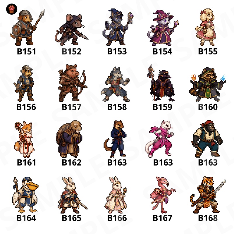 CP46-B151|動物:ペット&野生30体(透過PNG/商用OK) / Animals Pack x30 (PNG)