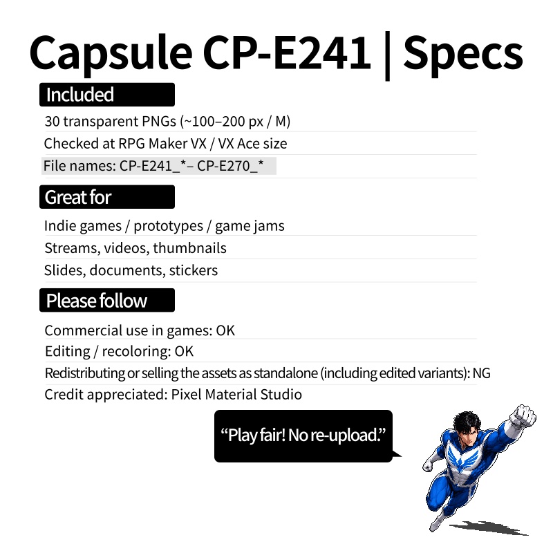 CP47-E241|人物・罠30点(透過PNG/商用OK) / Characters & Traps x30 (PNG)
