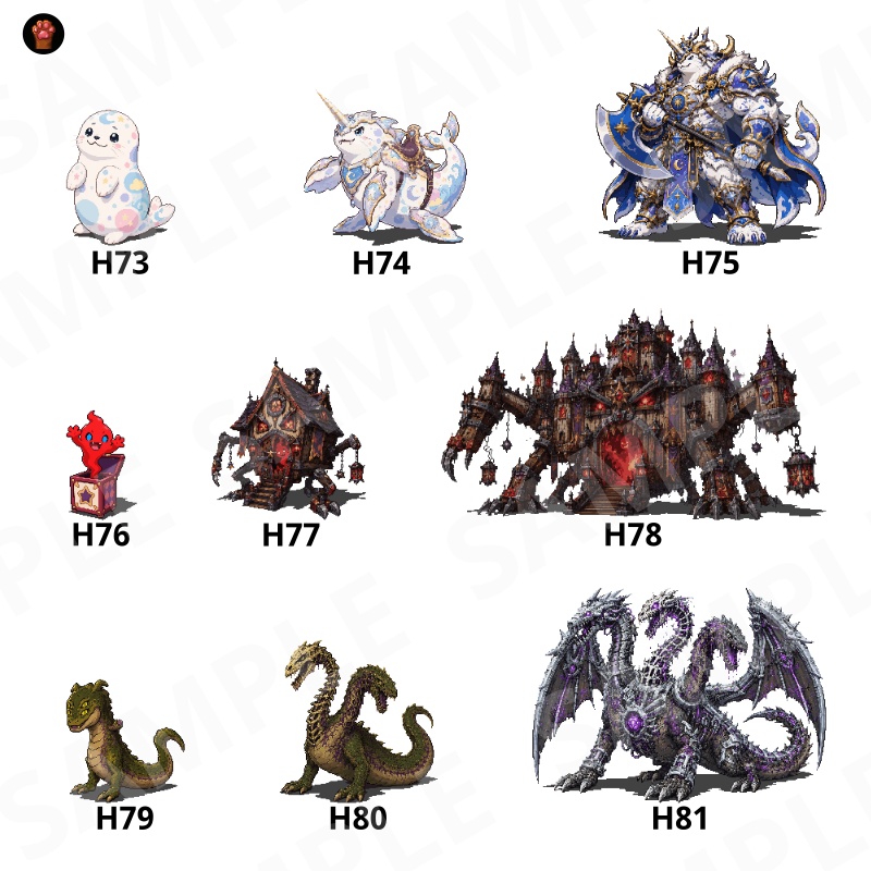 CP50-H61|RE:Fantasy 30点(透過PNG/商用OK) / RE Fantasy x30 (PNG)