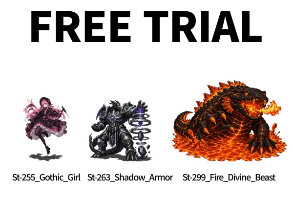 ST-06|RPG向けドット絵モンスター50体(透過PNG/商用OK) / Fantasy Pixel Monsters x50 (PNG, Commercial OK)