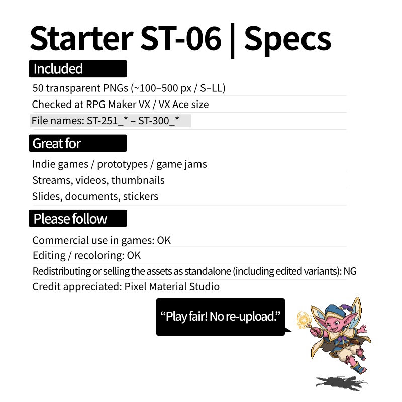 ST-06|RPG向けドット絵モンスター50体(透過PNG/商用OK) / Fantasy Pixel Monsters x50 (PNG, Commercial OK)