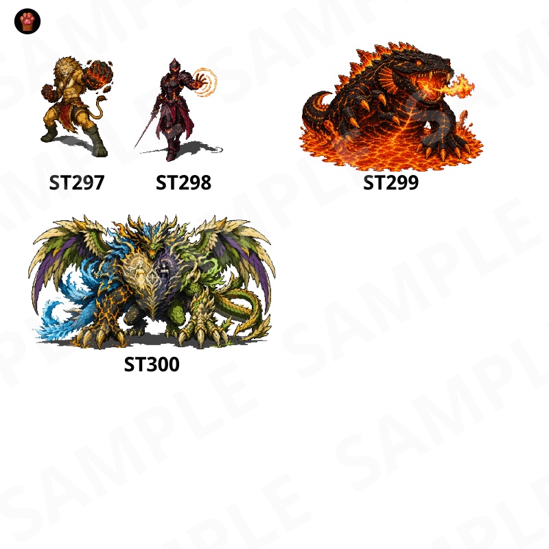 ST-06|RPG向けドット絵モンスター50体(透過PNG/商用OK) / Fantasy Pixel Monsters x50 (PNG, Commercial OK)