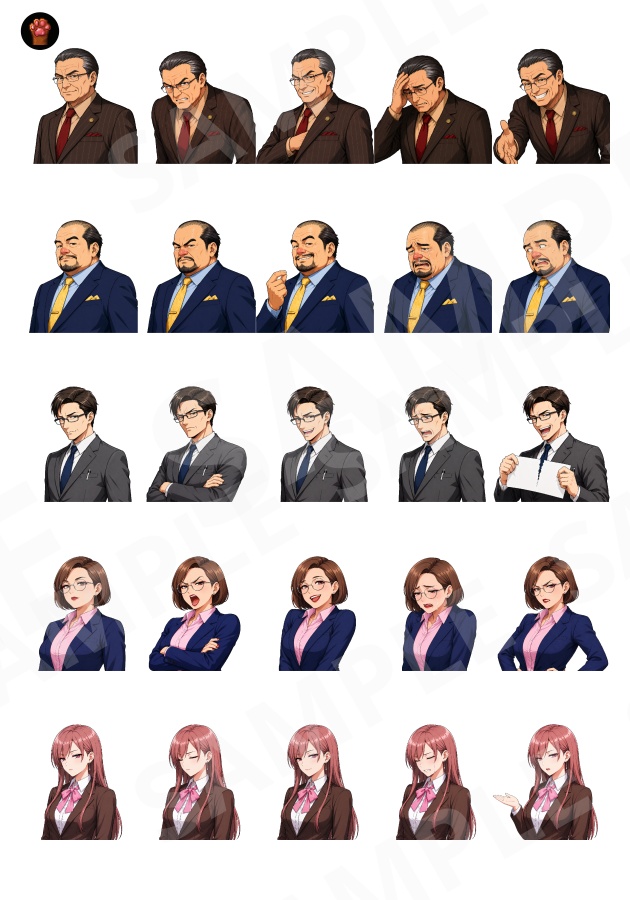 FG12|Face Graphics 50点(透過PNG/商用OK) / Face Graphics x50 (PNG)