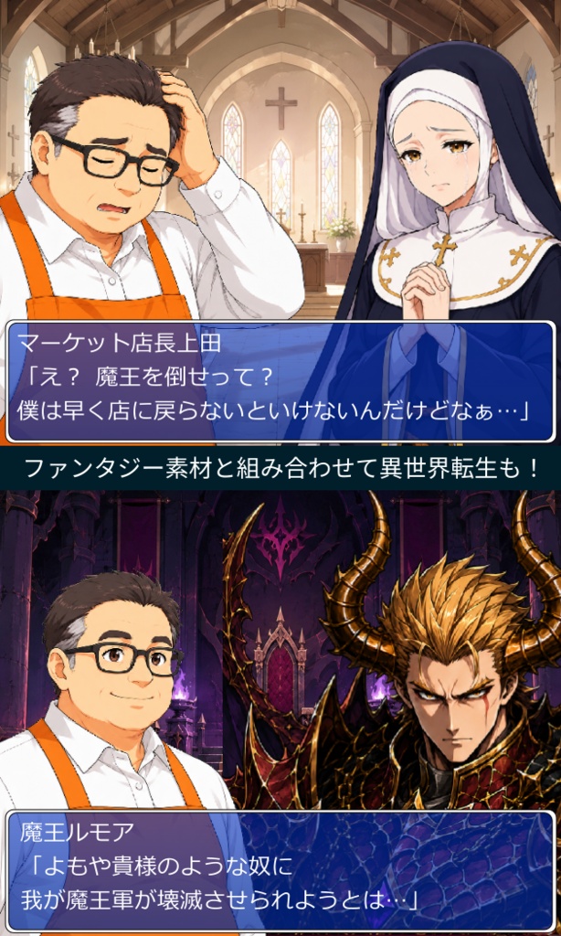FG13|現代職業顔グラ50点|看護師・料理人・整備士など10人×5表情