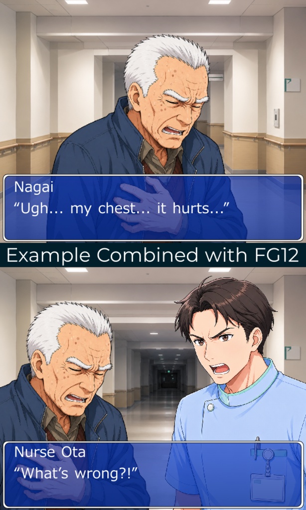 FG13|現代職業顔グラ50点|看護師・料理人・整備士など10人×5表情