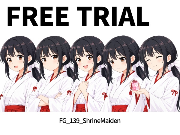 FG14|現代職業顔グラ50点|医師・教師・警察官・巫女など10人×5表情