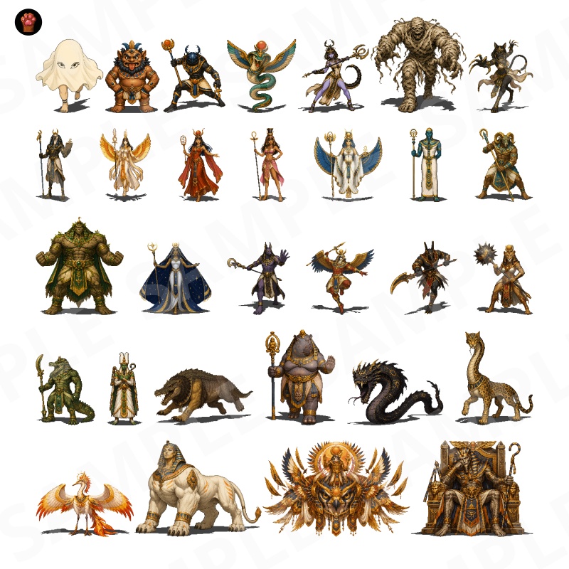 1000-Monster Mega Pack Vol.02|RPG向けドット絵モンスター1000体(透過PNG/商用OK) Fantasy Pixel Monsters x1000 Vol.02 (PNG, Commercial OK)