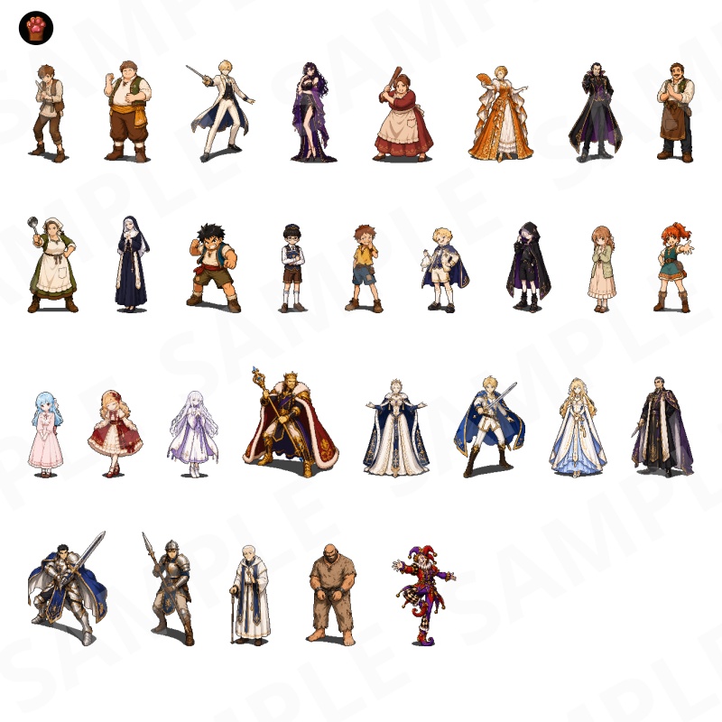 1000-Monster Mega Pack Vol.02|RPG向けドット絵モンスター1000体(透過PNG/商用OK) Fantasy Pixel Monsters x1000 Vol.02 (PNG, Commercial OK)