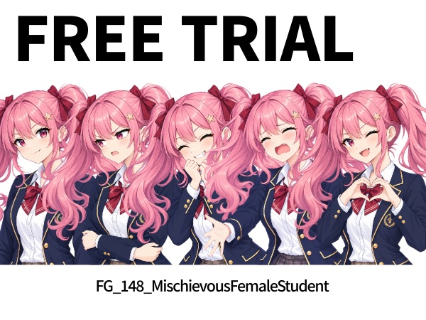 FG15|学生顔グラ50点|男子生徒5人・女子生徒5人×5表情