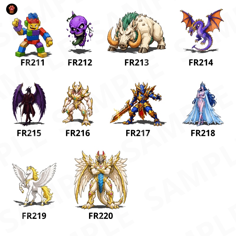 FR-22|無料お試し FR-20|ドット絵10点(透過PNG) FR-22 | Free Sample