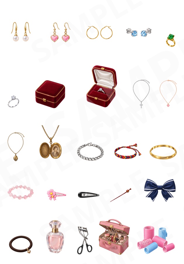 PR04|現代小物 25点(PNG/商用OK) / Modern Props x25 (PNG)