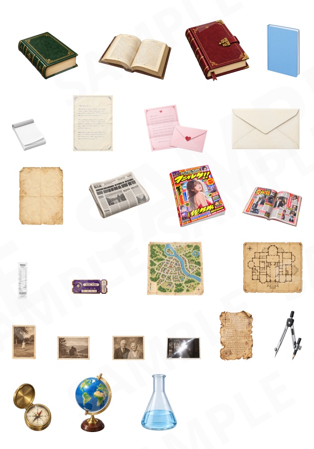 PR06|現代小物 25点(PNG/商用OK) / Modern Props x25 (PNG)