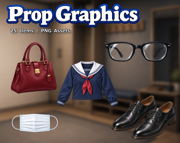 PR07｜現代小物 25点（PNG／商用OK） / Modern Props x25 (PNG)