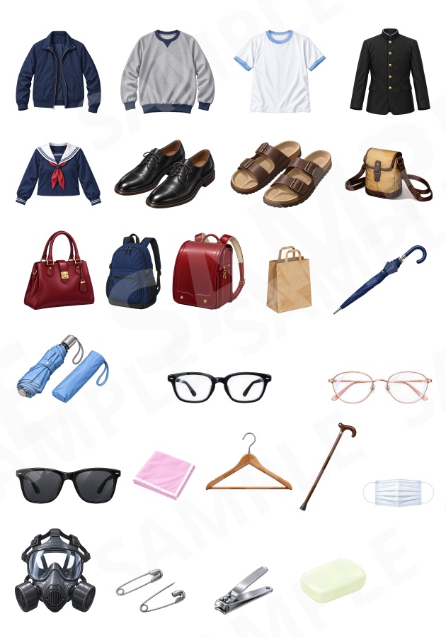 PB02|PR06〜PR10 まとめ買いセット|小道具125点(透過PNG) / PR06–PR10 | Bundle Pack | 125 Props (PNG)
