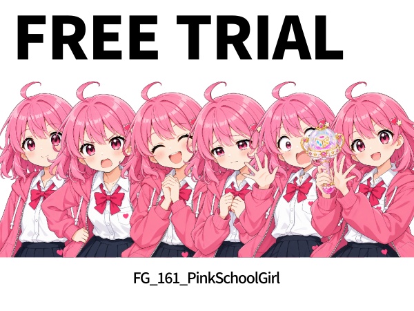 FG17|魔法少女顔グラ50点|魔法少女・変身前少女・妖精10人×5表情+ボーナス3点