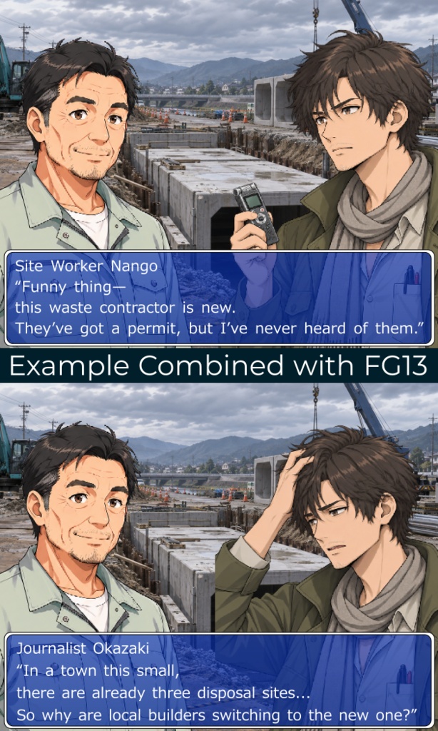 FG19|現代ミステリー顔グラ50点|探偵・刑事・法律家・記者・旅館関係者など10人×5種