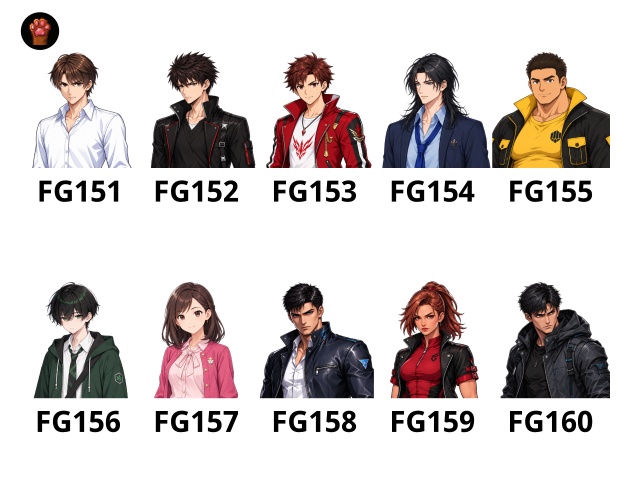 FB02|FG11〜FG20 まとめ買いセット|顔グラ500点(透過PNG) / FG11–FG20 | Bundle Pack | 500 Face Graphics (PNG)