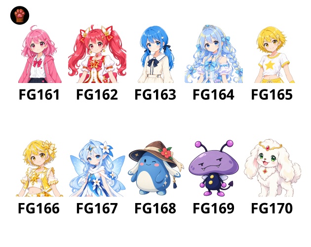 FB02|FG11〜FG20 まとめ買いセット|顔グラ500点(透過PNG) / FG11–FG20 | Bundle Pack | 500 Face Graphics (PNG)