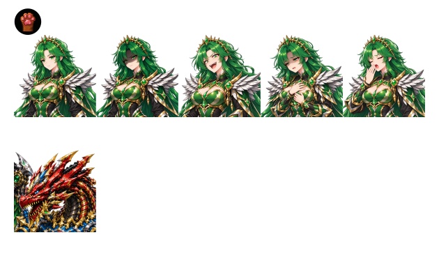 FG23|ファンタジーヴィラン顔グラ50点 Vol.3|魔族・四天王・騎士・個性派悪役など10人×5表情+ボーナス6点