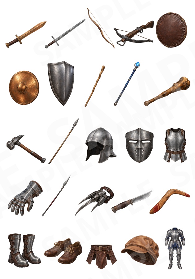 PB03|PR11〜PR15 まとめ買いセット|小道具125点(透過PNG) / PR11–PR15 | Bundle Pack | 125 Props (PNG)