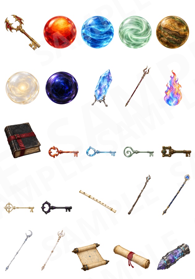 PB03|PR11〜PR15 まとめ買いセット|小道具125点(透過PNG) / PR11–PR15 | Bundle Pack | 125 Props (PNG)