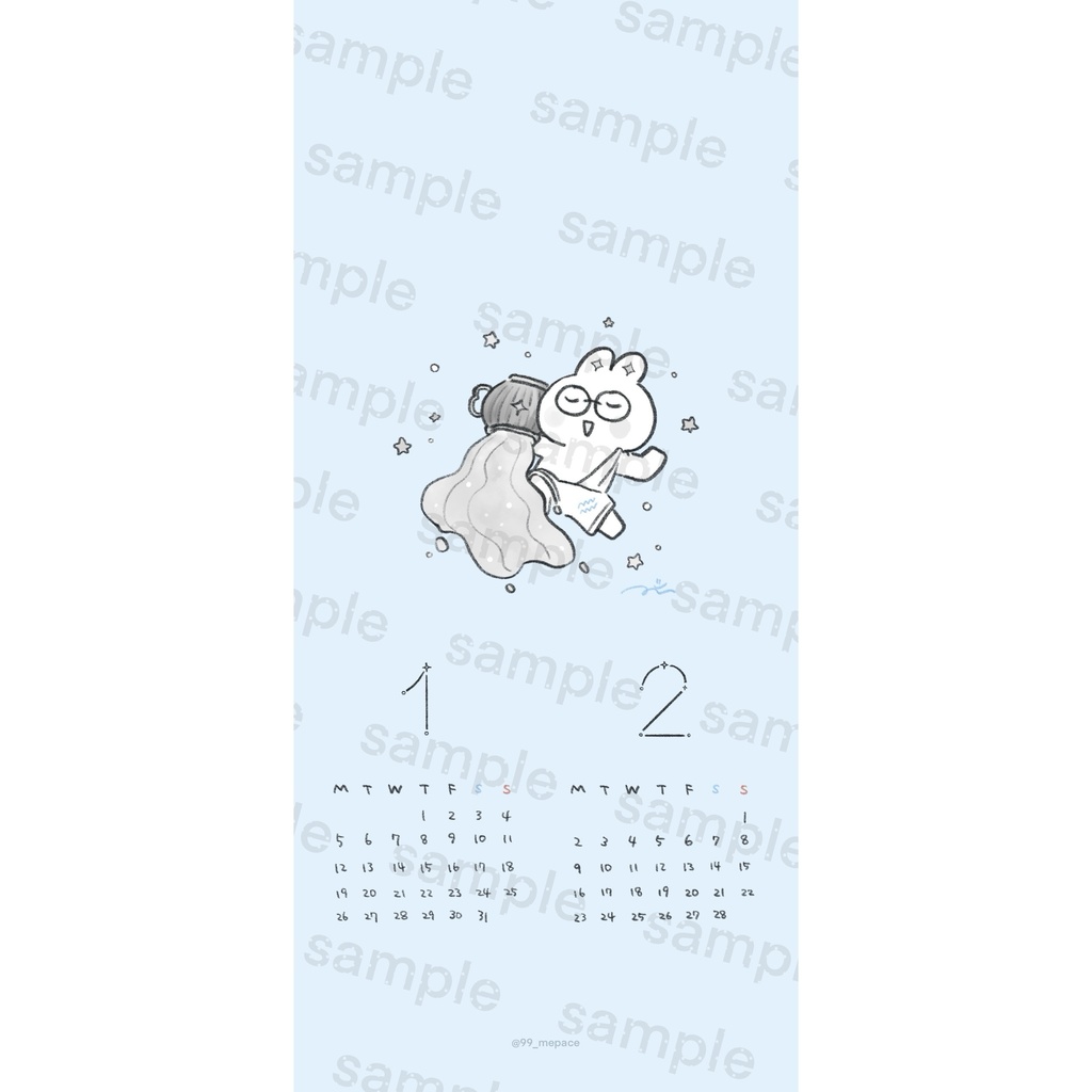 mepace calendar 2026 ~星座になったつづうさ~