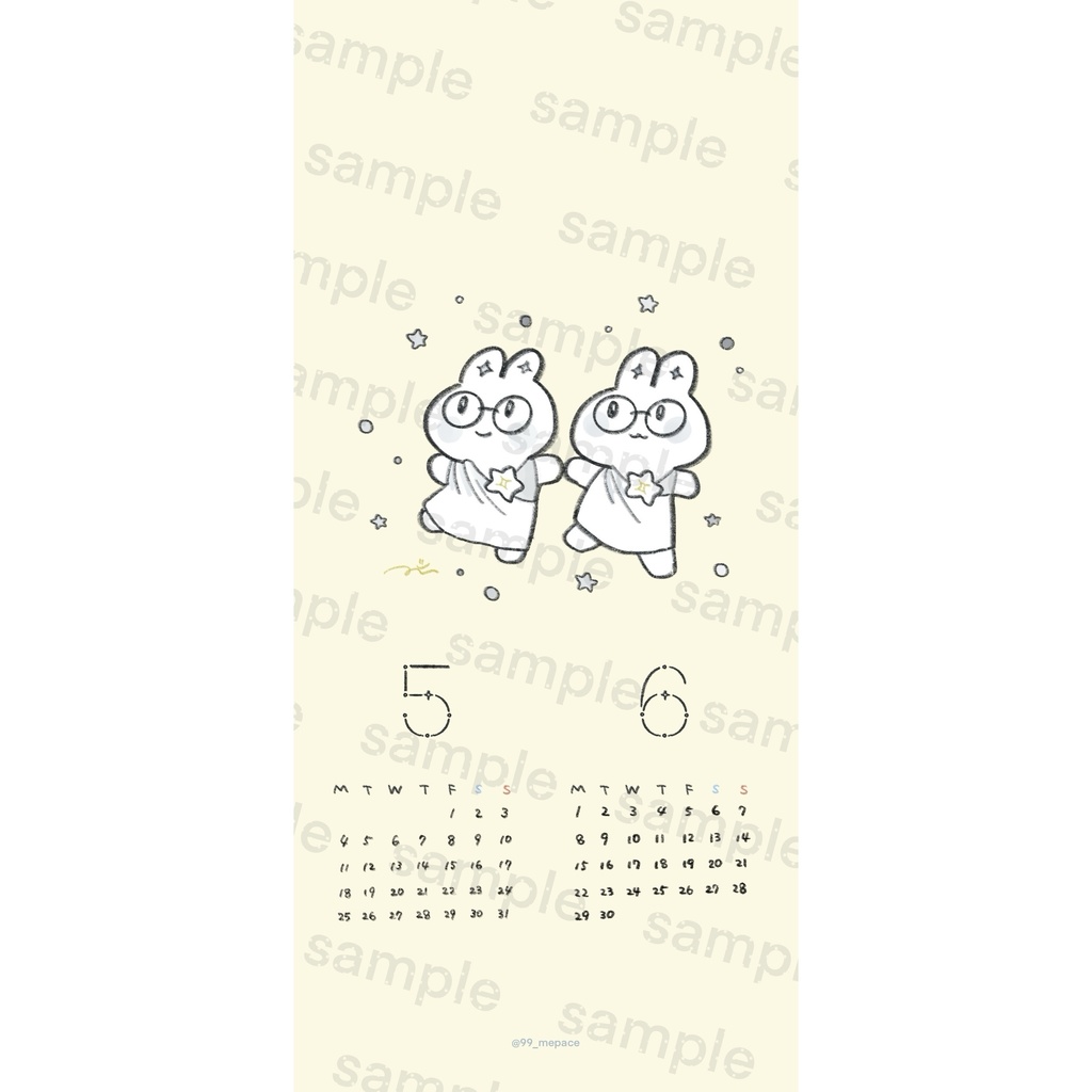 mepace calendar 2026 / ふたご座