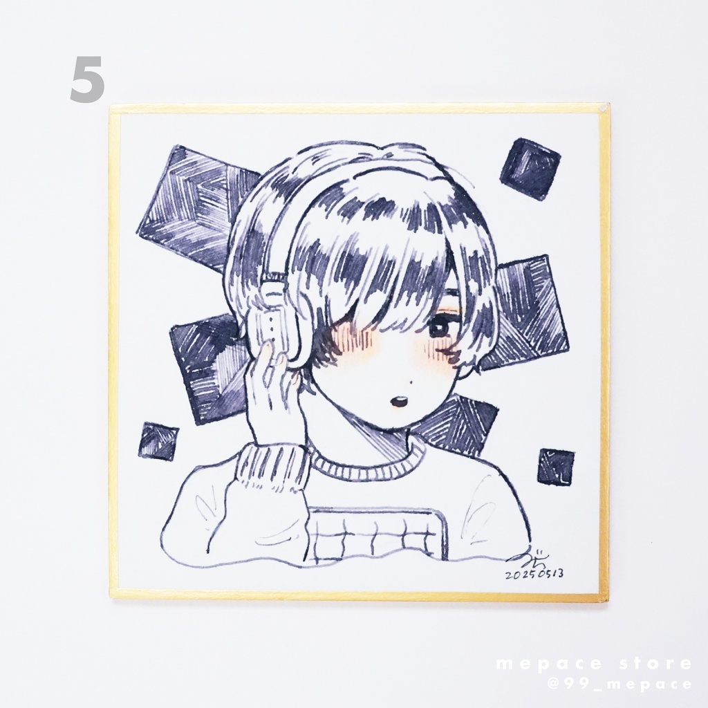 ラメインク豆色紙|原画