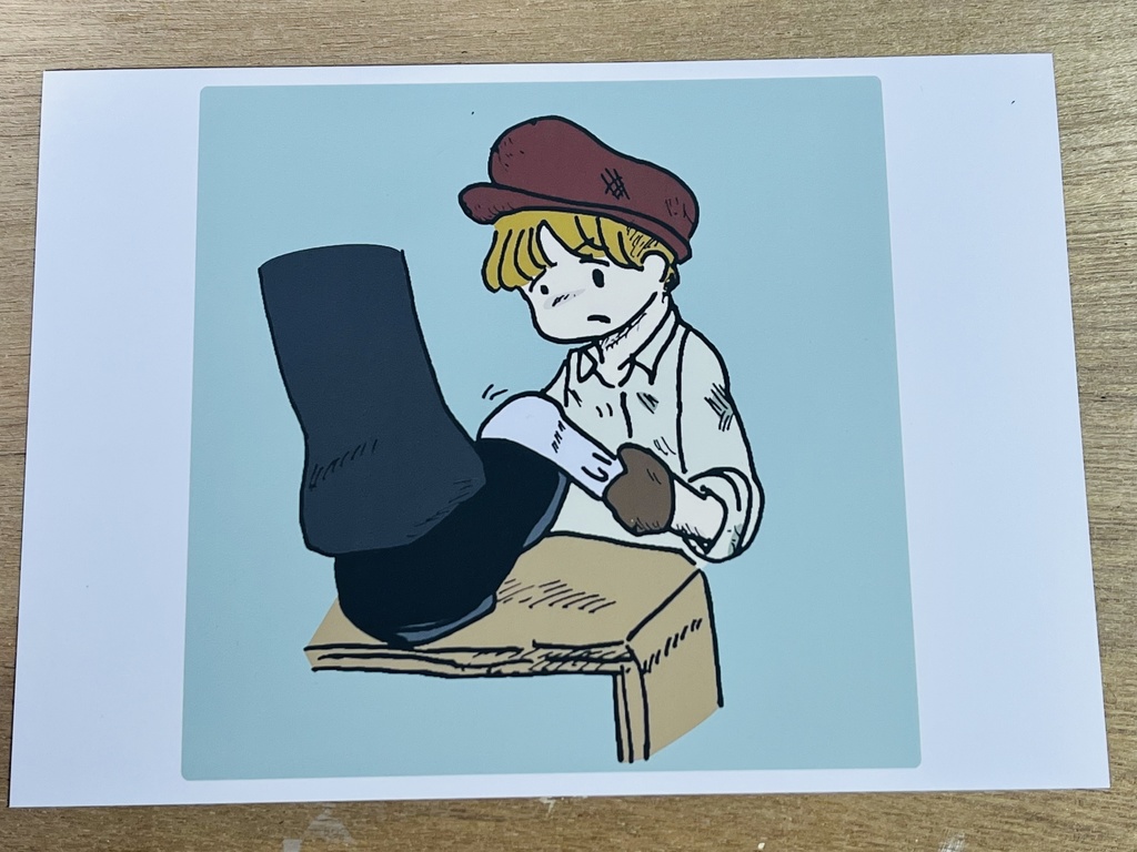 少年と少女 イラストカード(2L判)