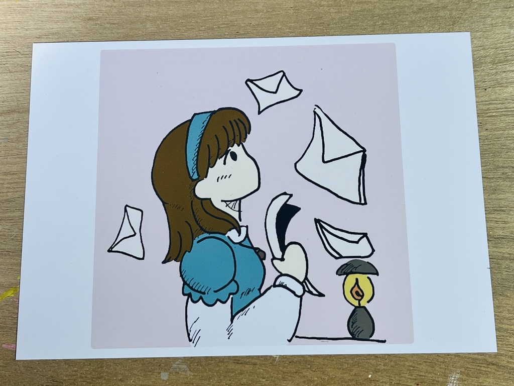 少年と少女 イラストカード(2L判)