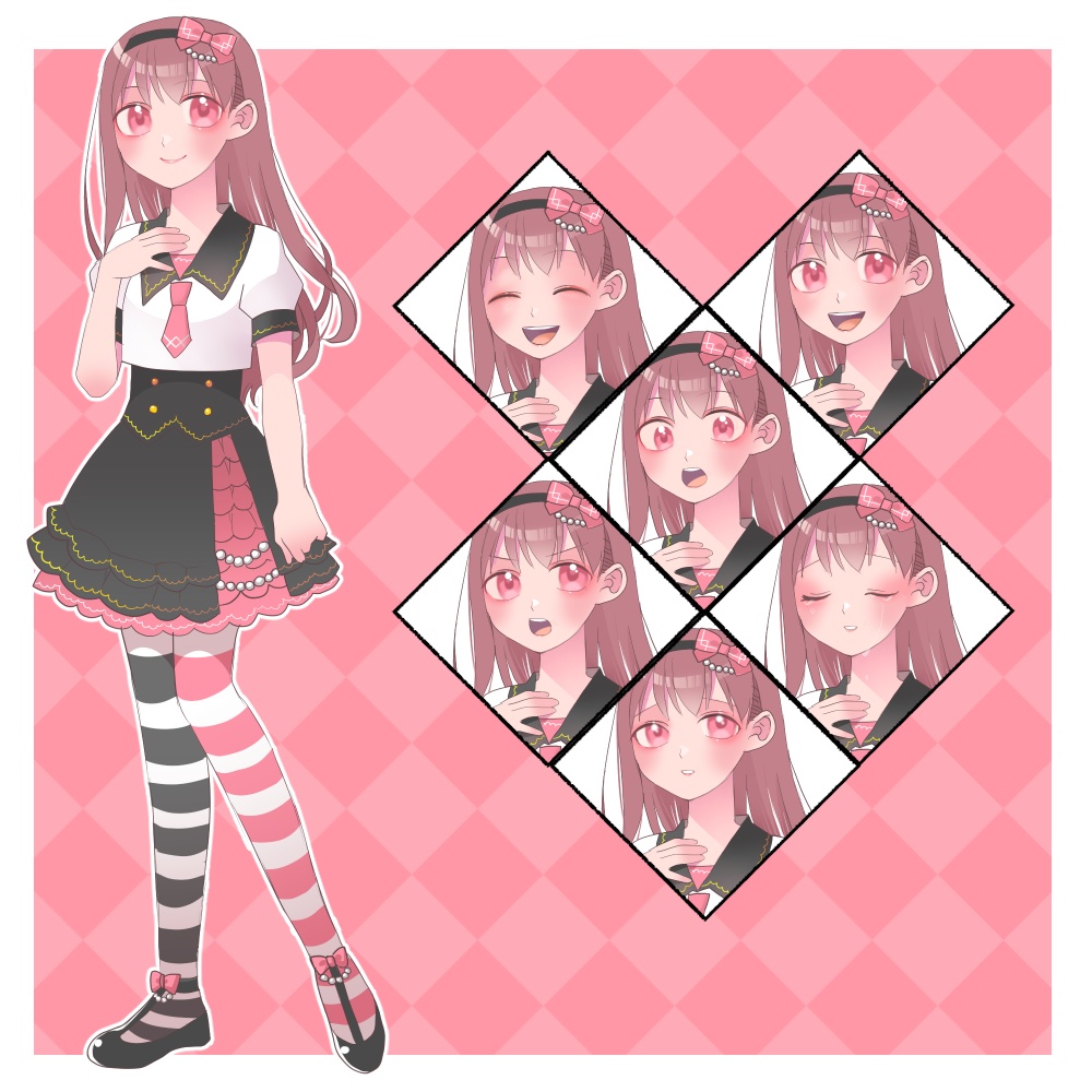 女の子立ち絵【表情差分7種類】