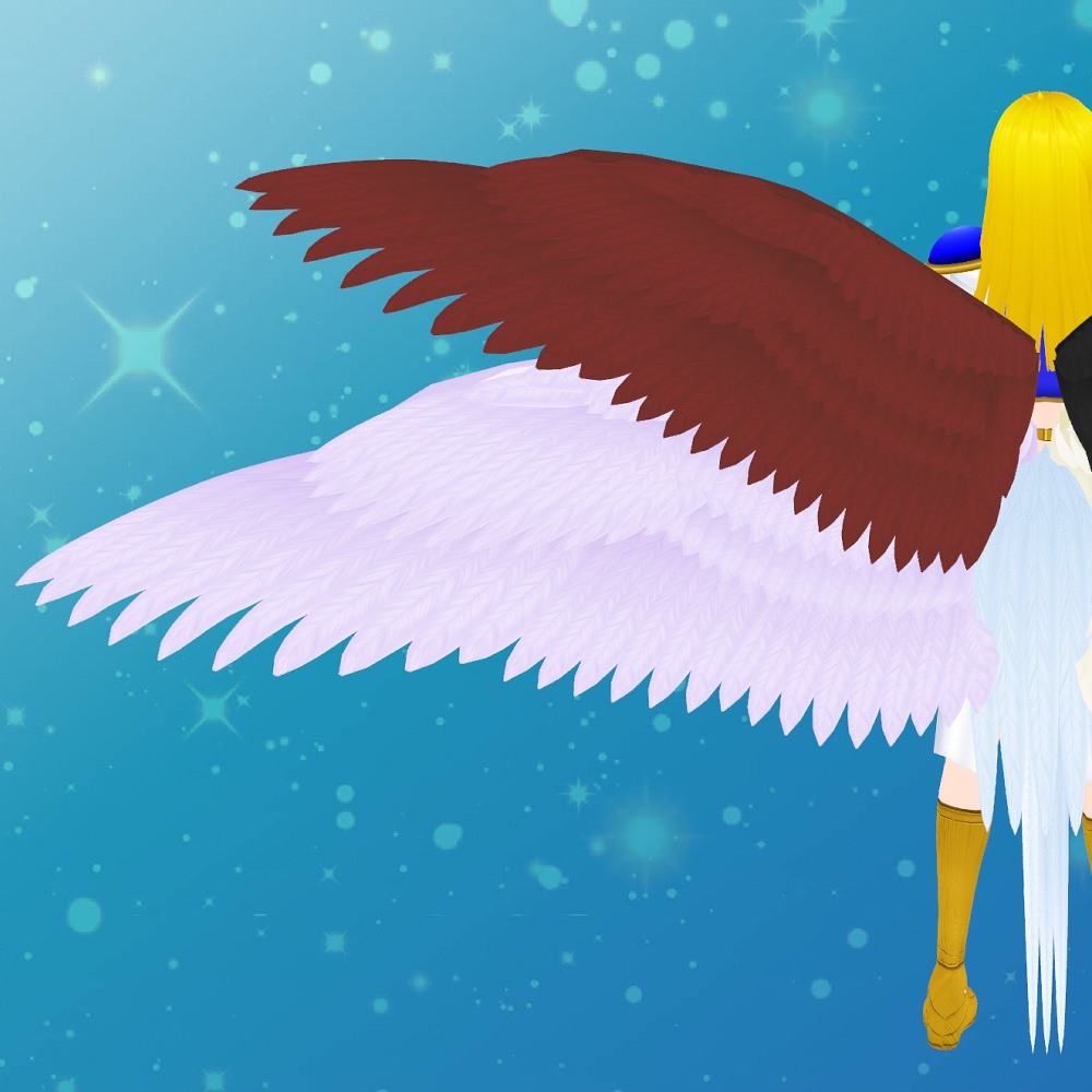 【3Dモデル・VRoidもOK】翼【色・サイズ・ポーズ自在】