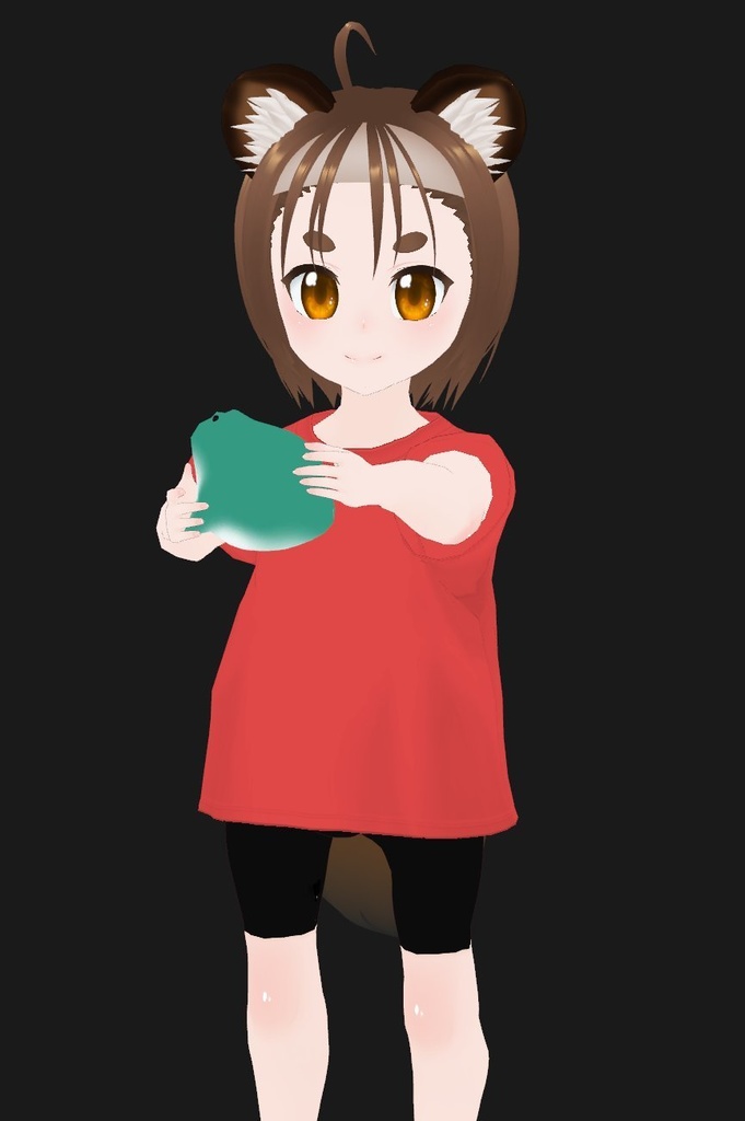 【無料】ぷくぷくふうせんがえる、笥呂【ローポリ3Dモデル】