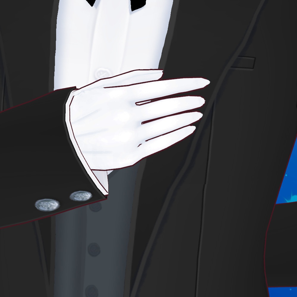 【無料配布】髪型色々組み合わせ執事モデル(白手袋)【VRoid正式版】