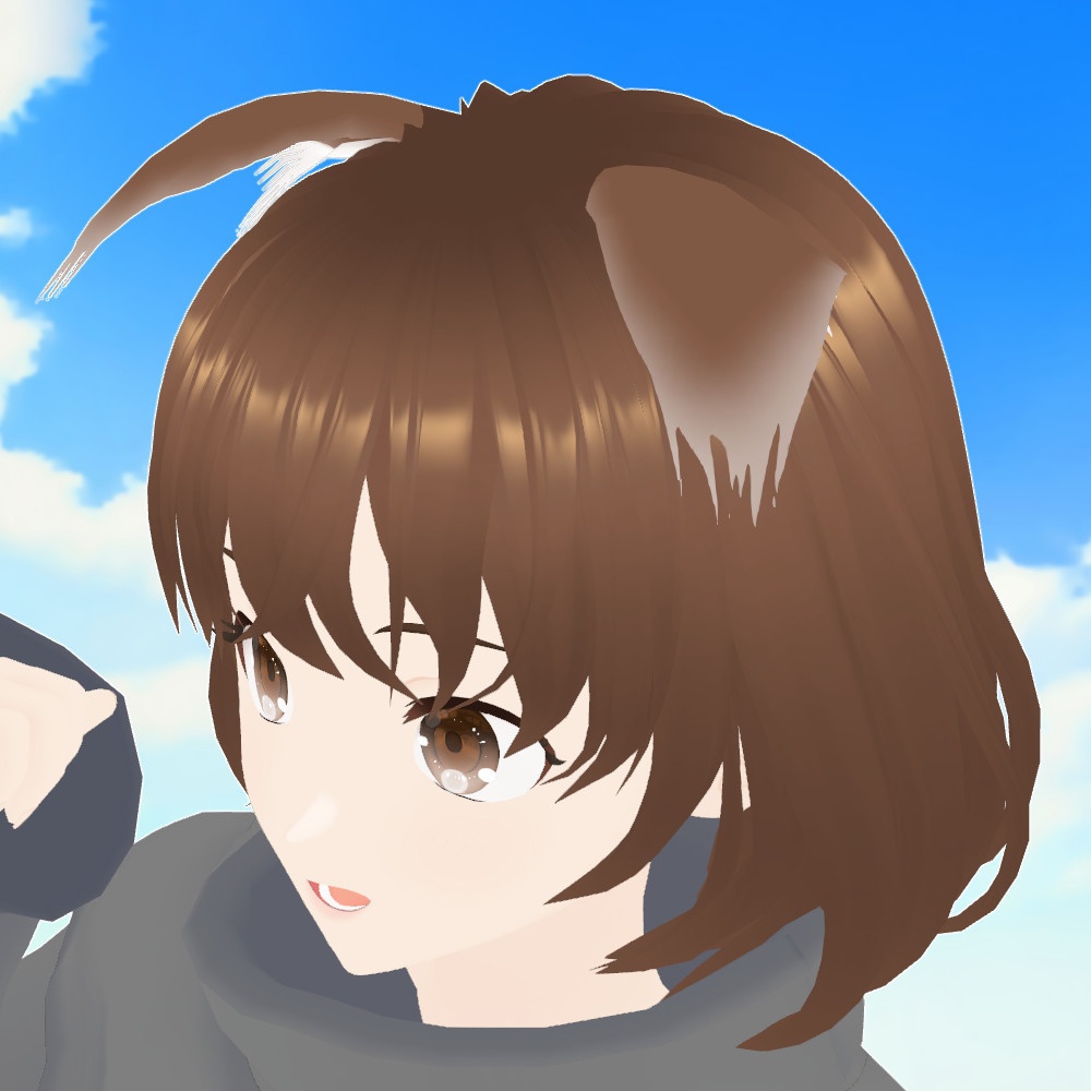 【正式版vroidファイル】犬耳と犬尻尾セット【vroidカスタムアイテム】