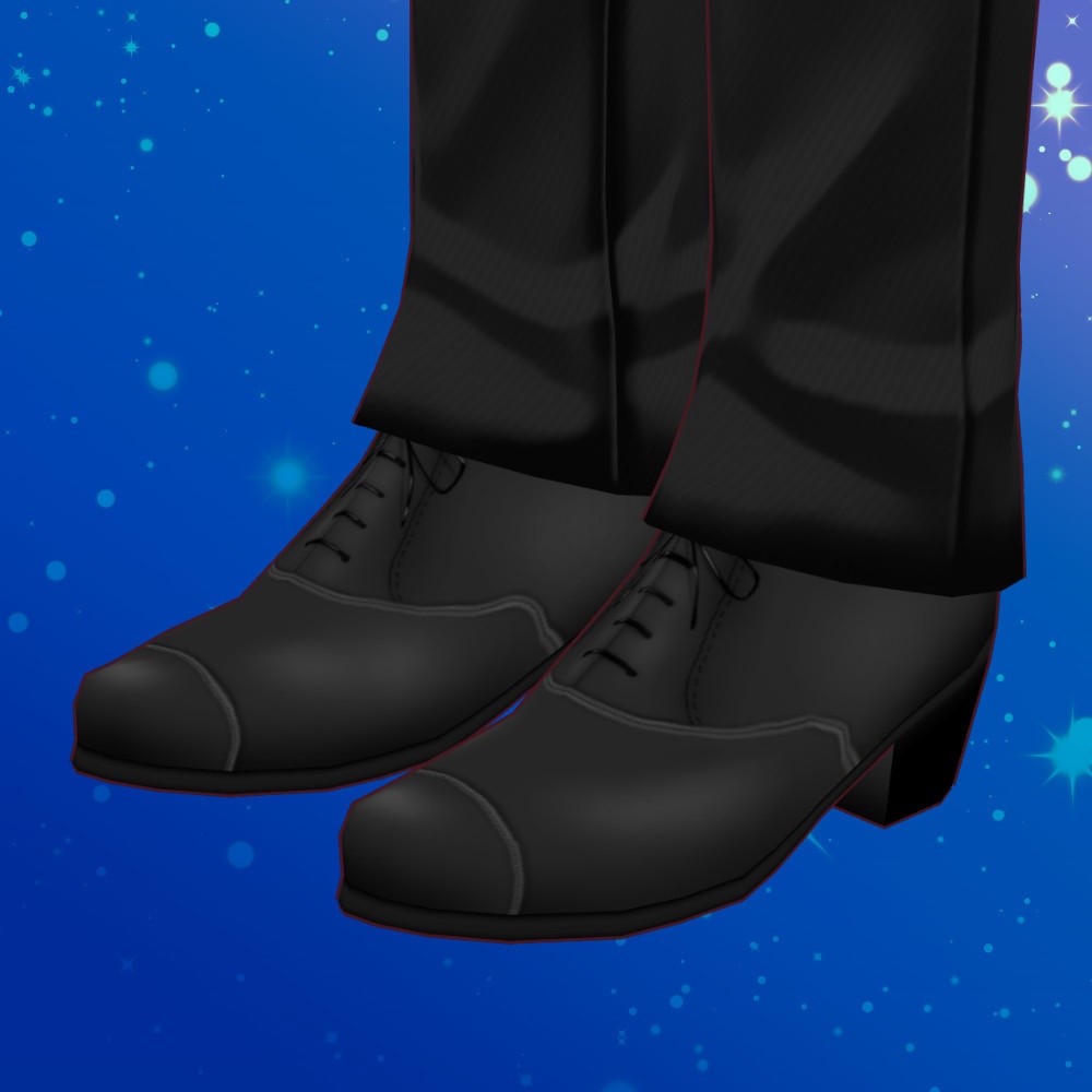 【無料】黒革靴と選べる丈の白手袋【VRoidカスタムアイテム】【VRoid正式版】