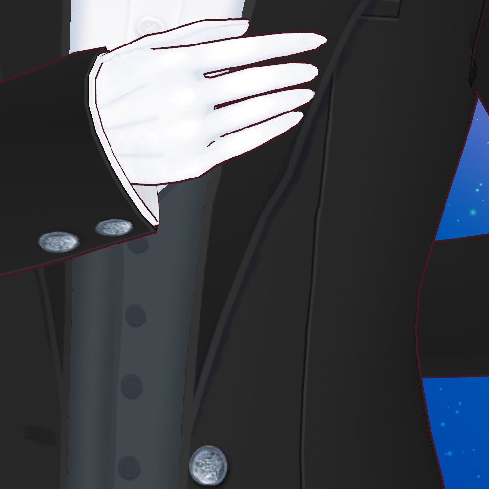 【無料】黒革靴と選べる丈の白手袋【VRoidカスタムアイテム】【VRoid正式版】