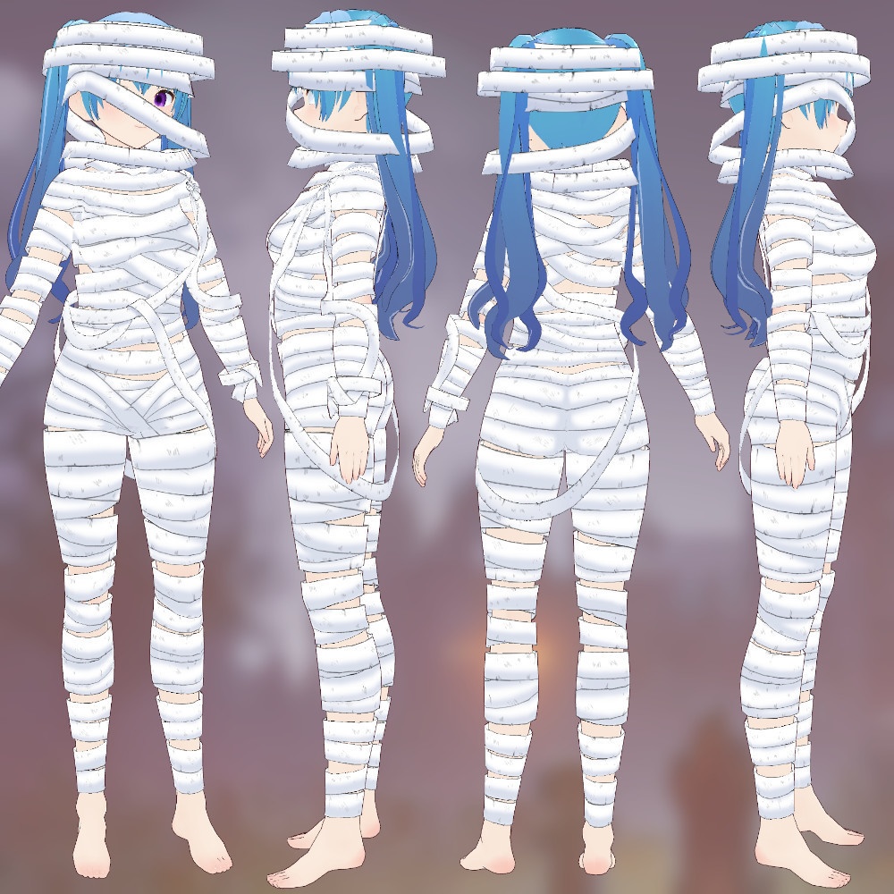 【VRoidカスタムアイテム】ミイラ仮装セット【男性・女性】