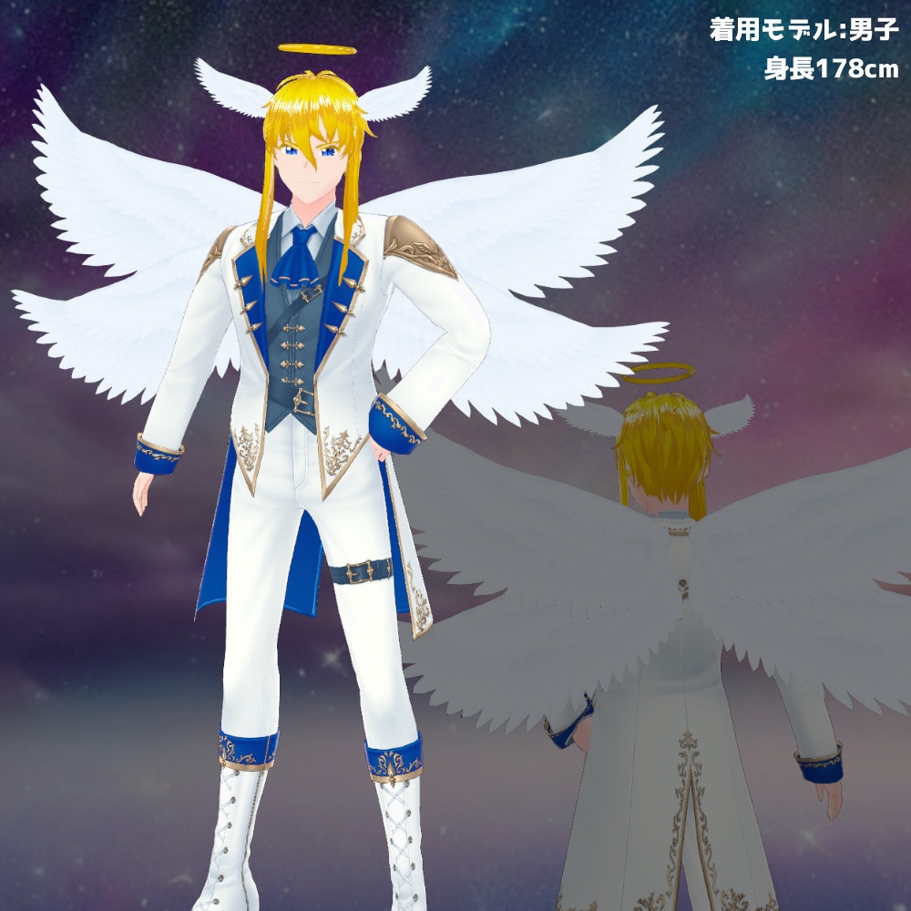 【VRoidカスタムアイテム】天使の輪と翼セット【正式版】