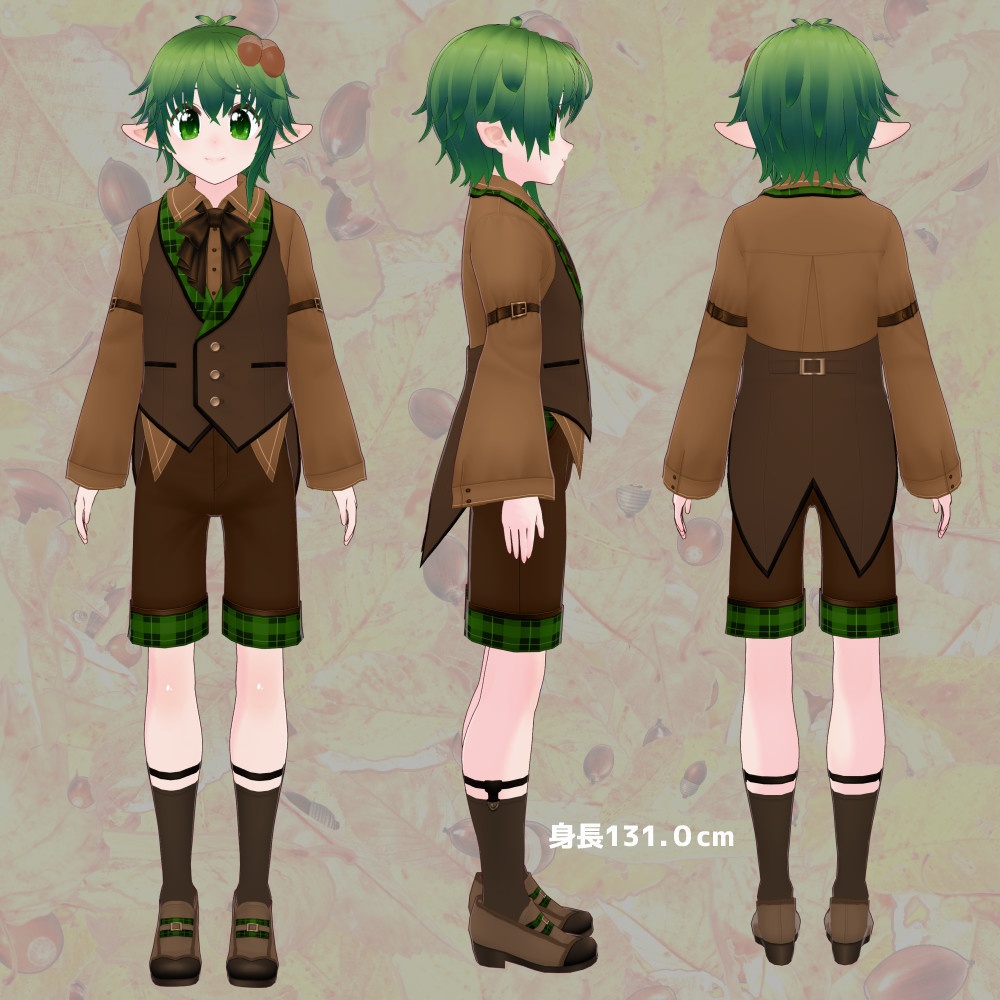 【VRoid正式版】どんぐりおめめのエルフ少年【vroid・VRM】