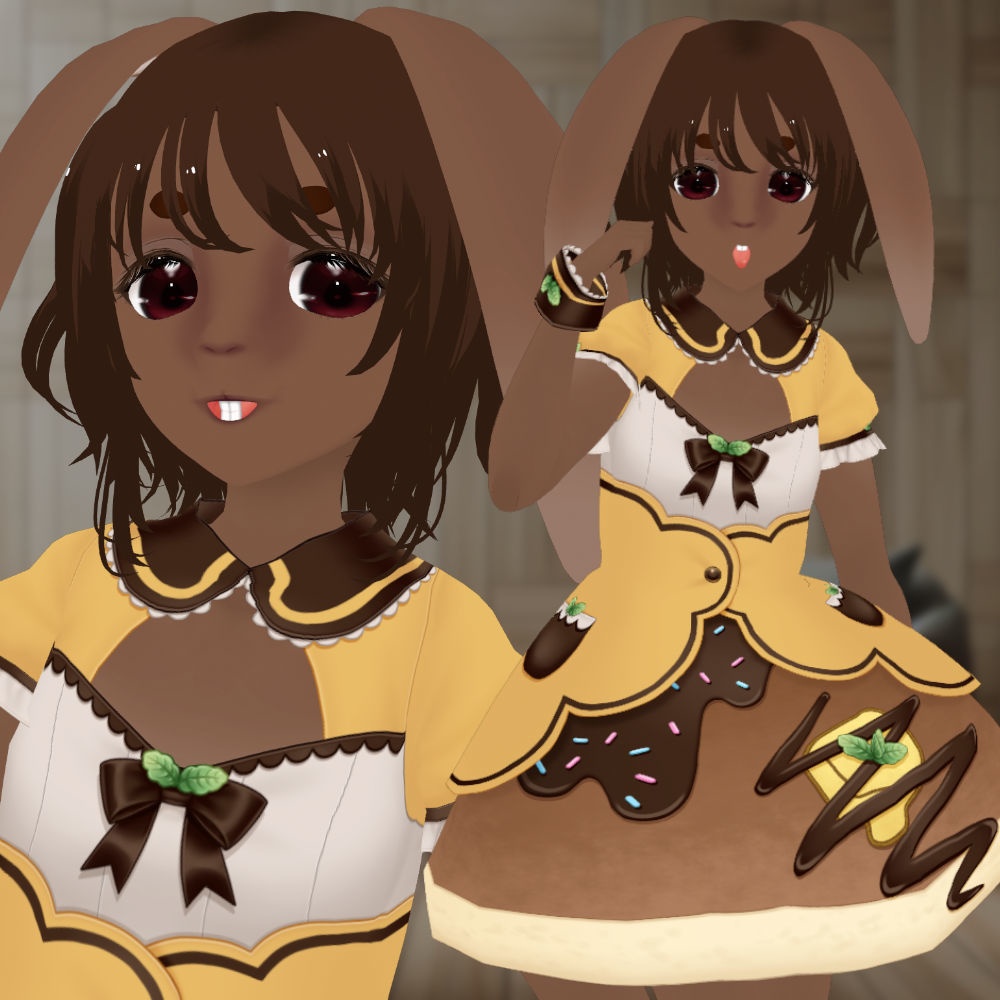 【VRoidカスタムアイテム】げっ歯類用顔テクスチャセット【正式版】