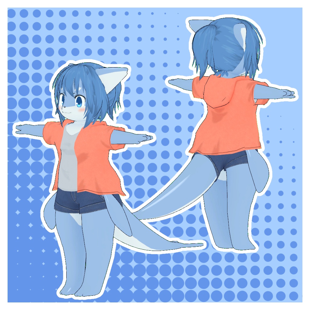 オリジナル3Dモデル【ラグナ -Laguna-】 (VRChat想定)