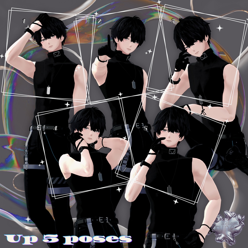 【無料有】runo pose vol.2 -The All in One- 50 POSES + 1 Post Process【2アバター対応済】