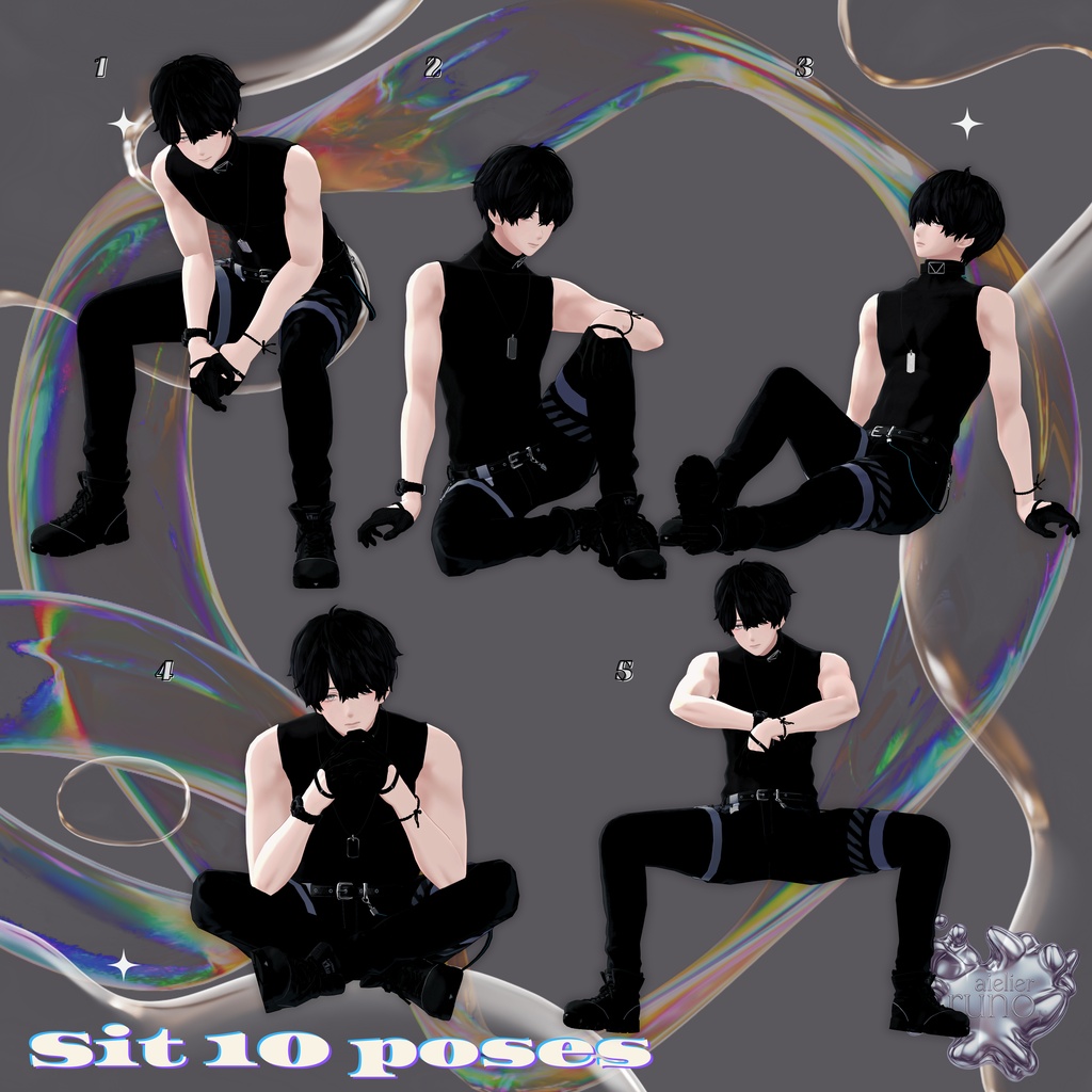【無料有】runo pose vol.2 -The All in One- 50 POSES + 1 Post Process【2アバター対応済】