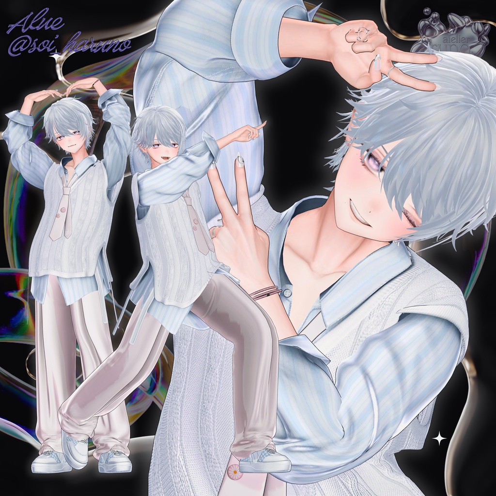 【無料有】runo pose vol.2 -The All in One- 50 POSES + 1 Post Process【2アバター対応済】