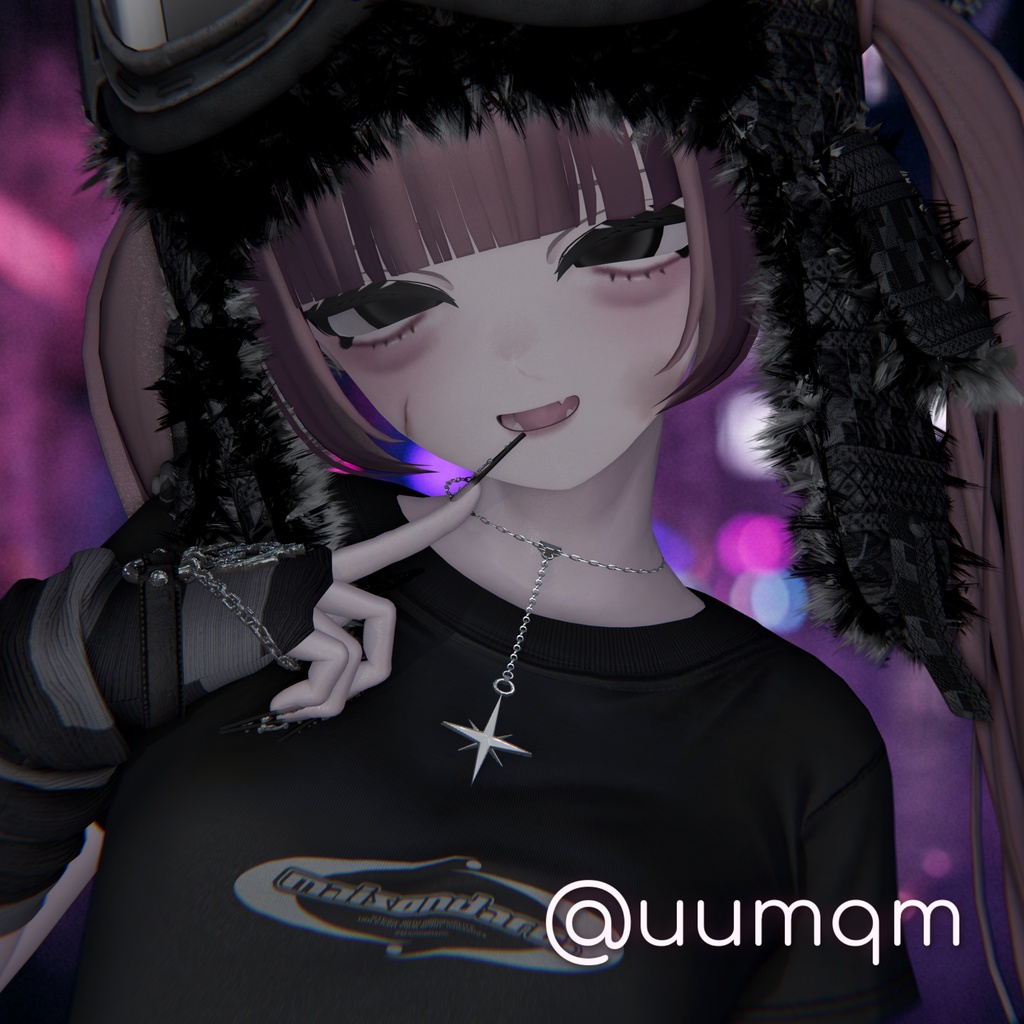 【VRChat想定】『Stella Drop』星のY字ラリエットネックレス
